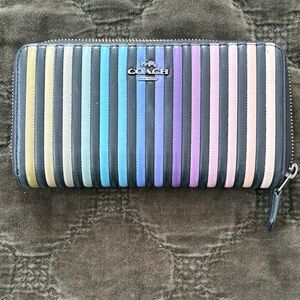 Coach Rainbow Ombré Zip Wallet